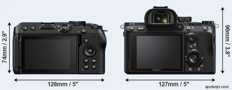 Comparison Z30 or A7 III rear