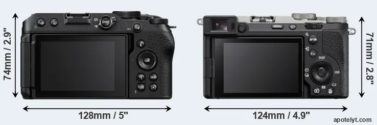 Comparison Z30 or A7C R rear