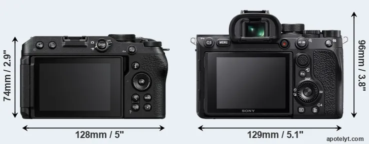 Comparison Z30 or A7R IV rear