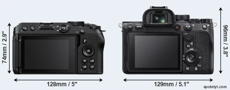 Comparison Z30 or A7R IVA rear
