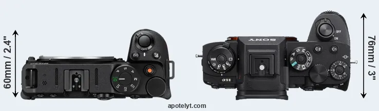 Compare Z30 versus A9 II top