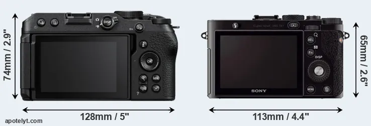Comparison Z30 or RX1 rear