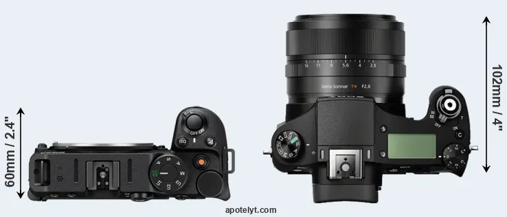 Compare Z30 versus RX10 top