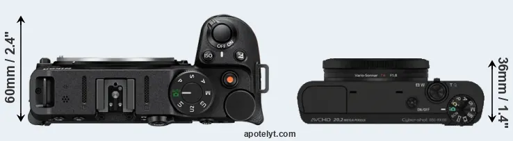 Compare Z30 versus RX100 top
