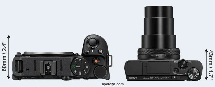 Compare Z30 versus RX100 VI top