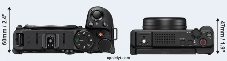 Compare Z30 versus ZV-1 II top
