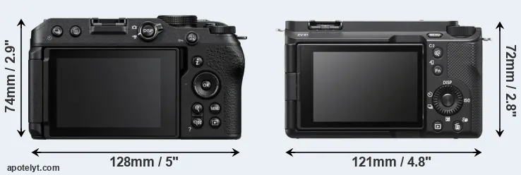 Comparison Z30 or ZV-E1 rear