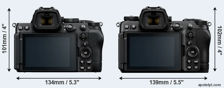 Comparison Z5 II or Z6 III rear