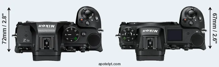 Compare Z5 II versus Z7 top