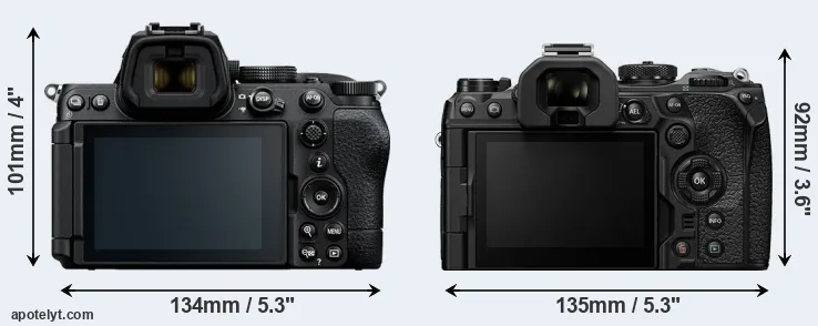 Comparison Z5 II or OM-1 rear
