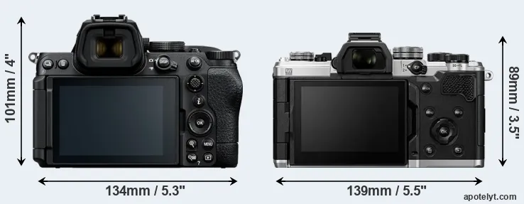 Comparison Z5 II or OM-3 rear