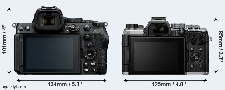 Comparison Z5 II or OM-5 rear