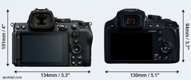 Comparison Z5 II or FZ82D rear