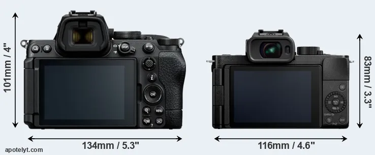 Comparison Z5 II or G110 rear