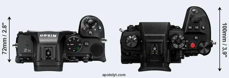Compare Z5 II versus GH6 top