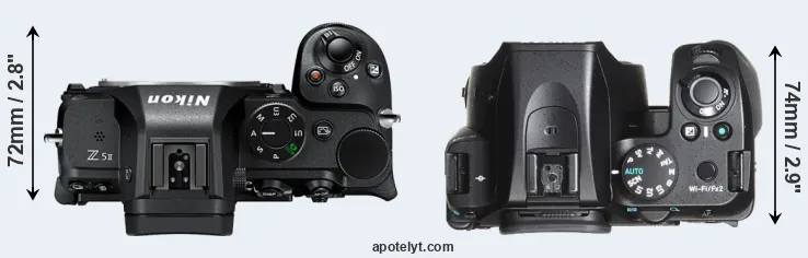 Compare Z5 II versus K-70 top