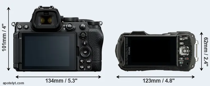 Comparison Z5 II or WG-90 rear