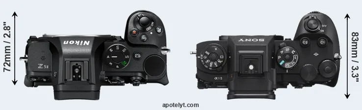 Compare Z5 II versus A1 II top