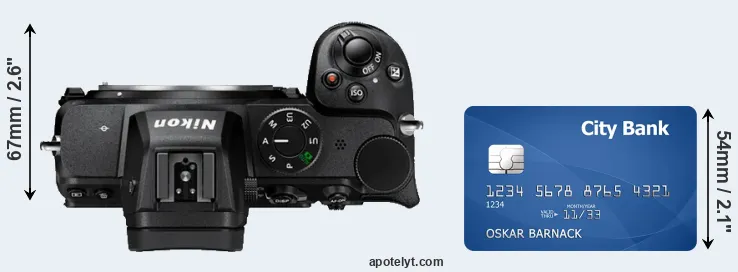 Z5 versus credit card top view