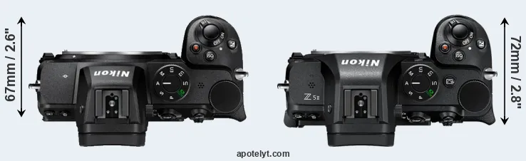 Compare Z5 versus Z5 II top