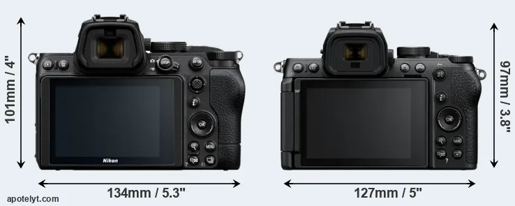 Comparison Z5 or Z50 II rear