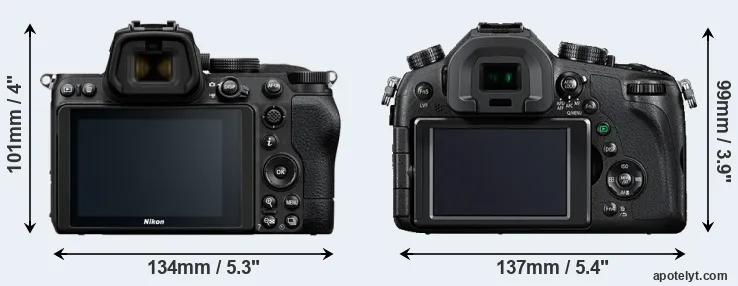 Comparison Z5 or FZ1000 rear