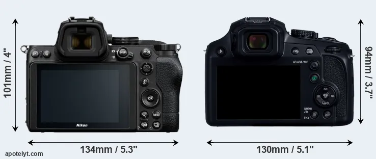 Comparison Z5 or FZ82D rear