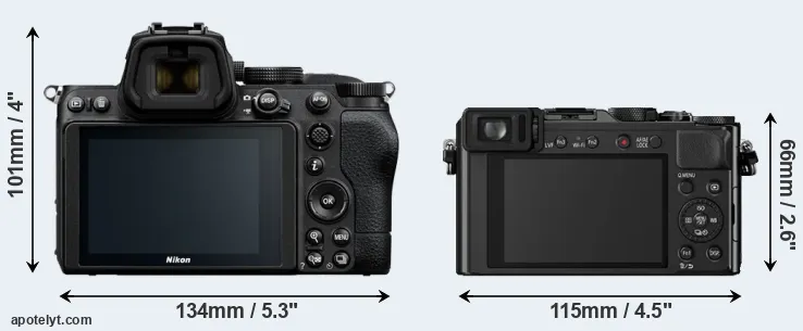 Comparison Z5 or LX100 rear