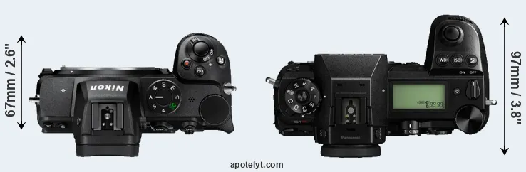 Compare Z5 versus S1R top