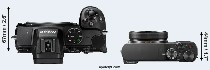 Compare Z5 versus TZ100 top