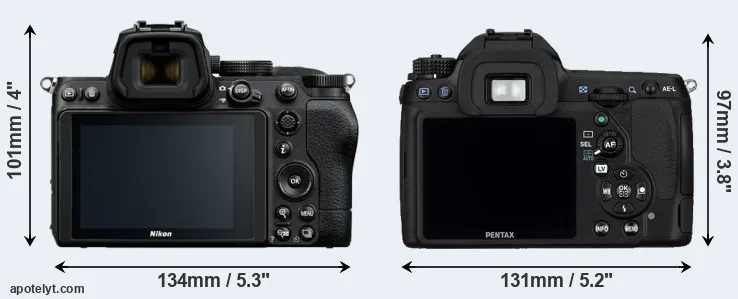 Comparison Z5 or K-5 rear