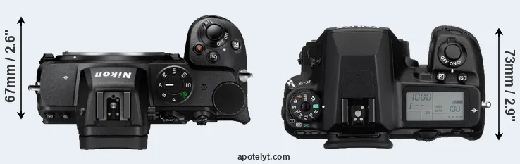 Compare Z5 versus K-5 top