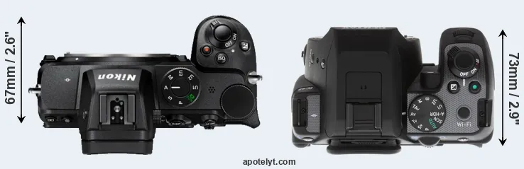 Compare Z5 versus K-S2 top