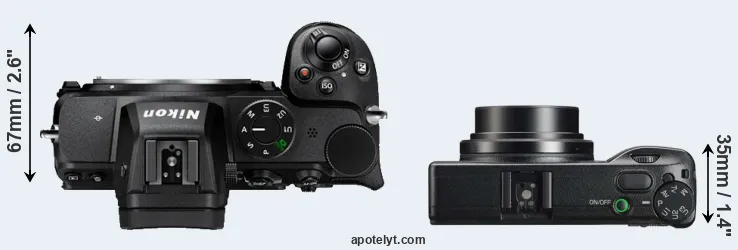 Compare Z5 versus GR IIIx top