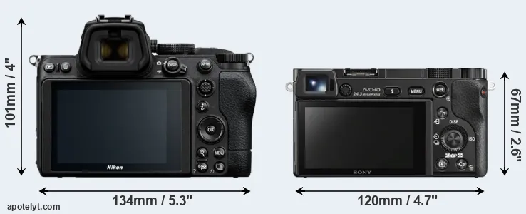 Comparison Z5 or A6000 rear