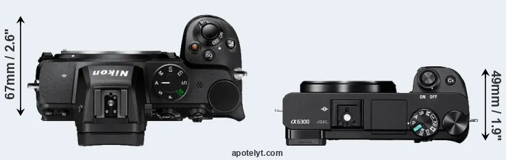 Compare Z5 versus A6300 top