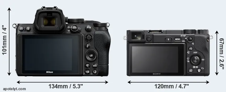 Comparison Z5 or A6400 rear