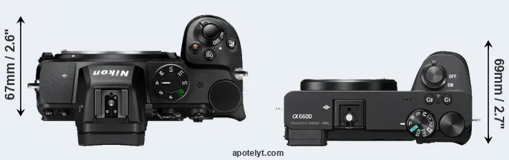Compare Z5 versus A6600 top