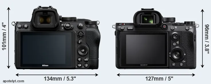 Comparison Z5 or A7R III rear