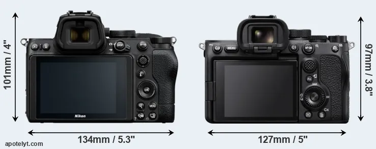 Comparison Z5 or A7S III rear