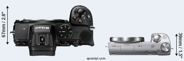 Compare Z5 versus NEX-5T top