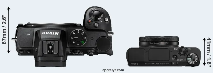 Compare Z5 versus RX100 V top