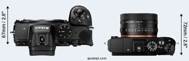Compare Z5 versus RX1R II top