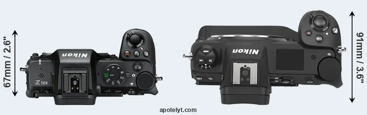 Compare Z50 II versus Z9 top
