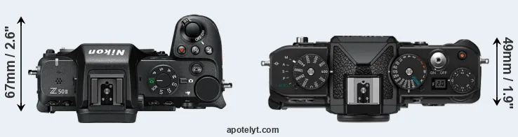Compare Z50 II versus Zf top