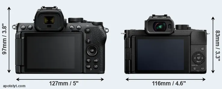 Comparison Z50 II or G100 rear