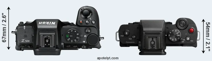 Compare Z50 II versus G100 top