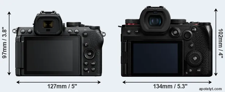 Comparison Z50 II or G9 II rear