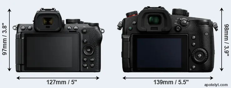Comparison Z50 II or GH5 II rear