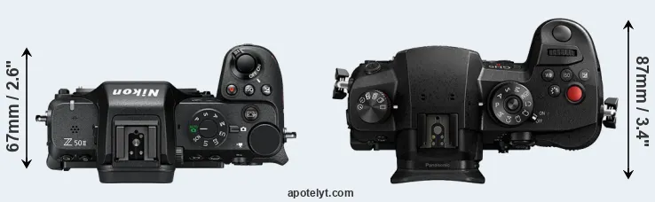 Compare Z50 II versus GH5 II top
